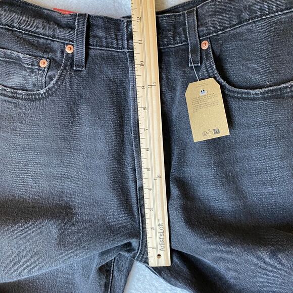 Levi's 501 XX High Rise Straight Leg Jeans Men 33x32 Black Button Fly IRREGULAR - Picture 14 of 15